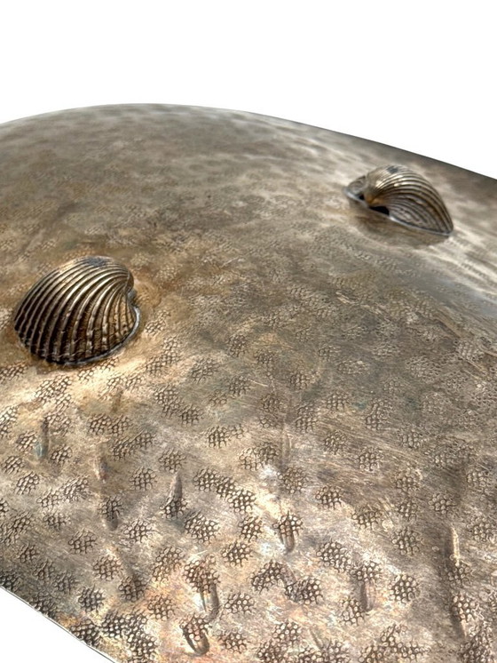 Image 1 of Silver-Plated Shell Shaped Great Bowl / Centerpiece, Renato Raddi, Italy 1970s
