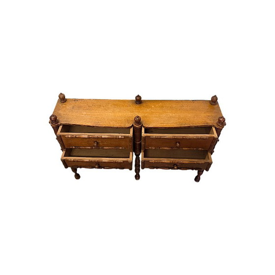 Oude Franse Wandmeubeltje Met Laden, 1e Helft 1900 – Wandkast, Wood (photo 3 of 6)