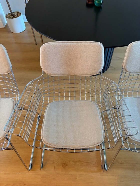 Image 1 of 4 chaises HK Living Wire + coussins d'origine