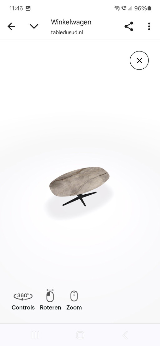 Table du Sud, table de salle à manger ovale en céramique danoise.