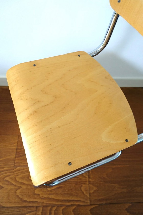 Thonet Mart Stam S 43 (5 x) – Eetkamerstoelen, Leather, Wood (photo 9 of 26)