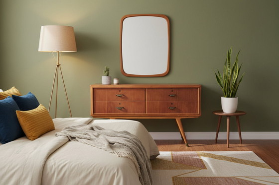 Image 1 of Maßgefertigte Kommode aus Kirschholz im Mid-Century-Stil von La Permanente