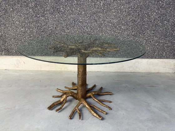 Mesa de comedor con forma de rama de árbol, década de 1980. – Mesas de comedor, Glass, Metal (photo 14 of 16)