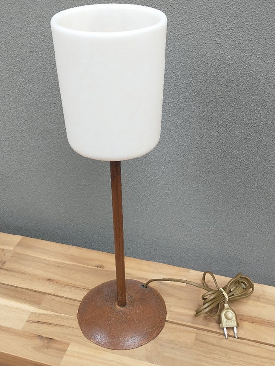Image 1 of 2 x table lamp with Alabaster shade