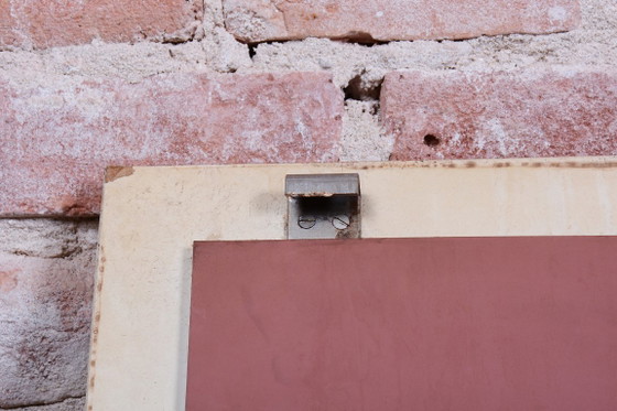 Specchio da parete Mid-Century originale, cornice in legno, ben conservato, ceco, anni '70 – Glass, Metal (photo 9 of 9)