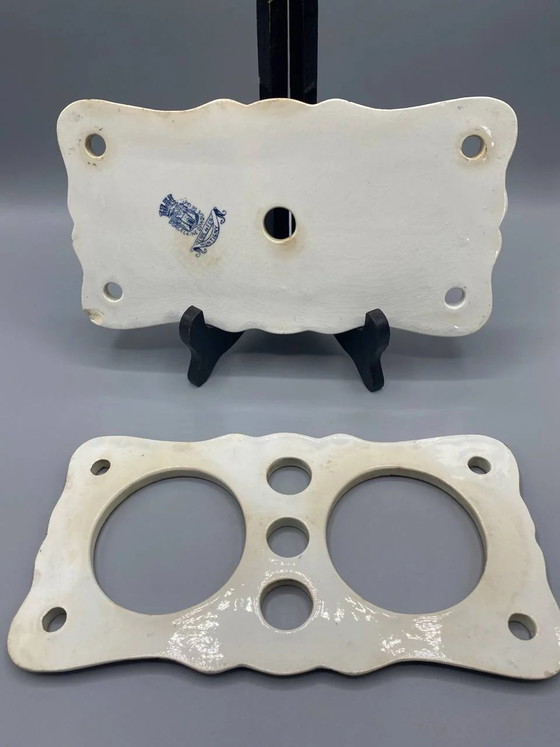 2 Montereau Ironstone Accessory Plates, Old Rouen Decor, Belle Époque – Decorative Objects (photo 2 of 5)