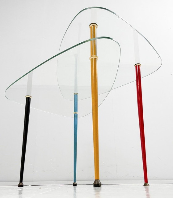 Image 1 of Side table by Edoardo Paoli, model: Arlecchino for Vitrex, Milan/Italy, 1950s