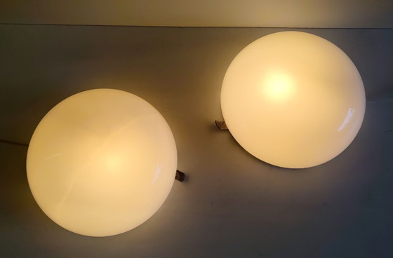 Plafoniera o Applique a Globo Opalino XL - metà del XX secolo – Plafoniere, Vetro (photo 5 of 8)