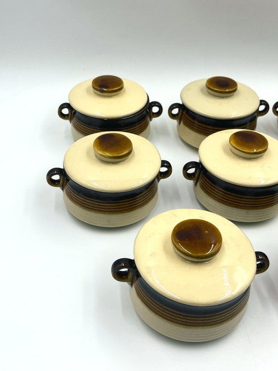 Set di 8 ramequin con coperchio in gres giapponese, Accessori da tavola, Ceramica, Crema, Vintage (foto 4 di 15)