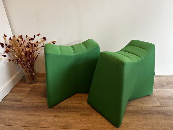 Image 1 of Taburete/puf NaughtOne Pinch design – verde – juego de 4