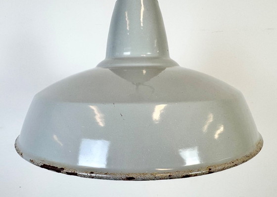 Image 1 of Lámpara colgante industrial de esmalte gris de Thorlux, década de 1960