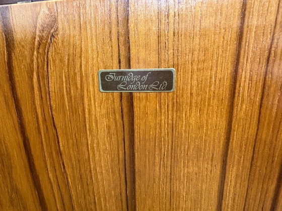 Image 1 of Mid-Century Retro Vintage Teak Sideboard by Turnidge of London 1960  Rare Model • Scandinavian Design Influence • Exceptional Te