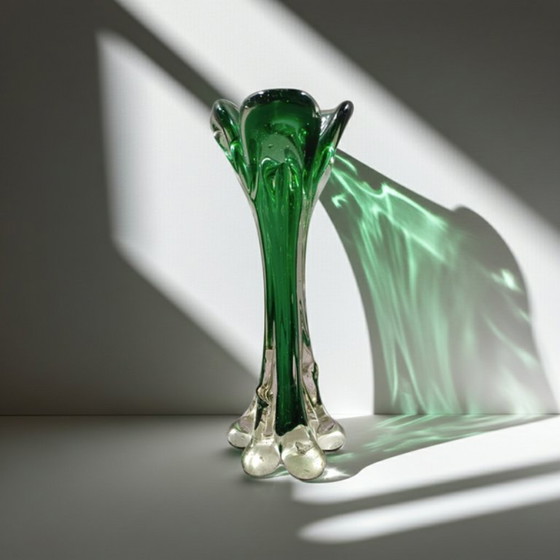 Image 1 of Jarrón italiano de Murano verde
