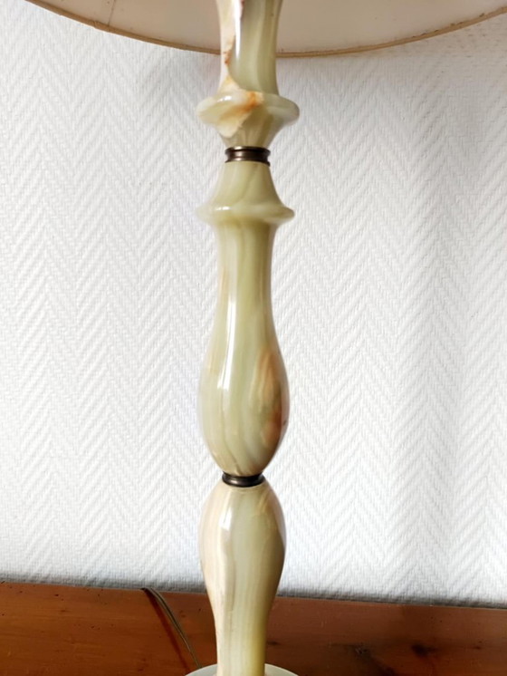 Image 1 of Lampe en onyx 62cm vintage 1970