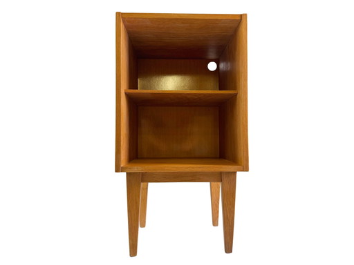 Small midcentury chest of drawers bedside table oak vintage side table