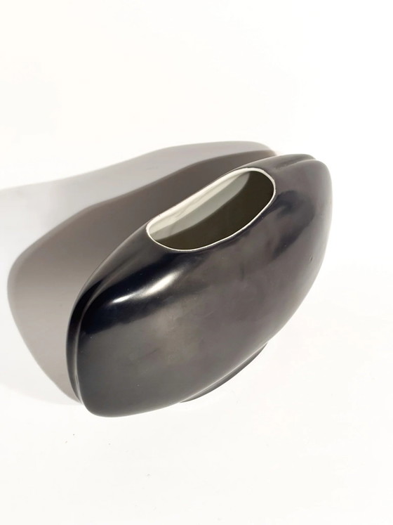 Hand-painted Porcelain Vase by C.A.B. Florence, 1960s – Mid Century Modern (photo 5 of 8)