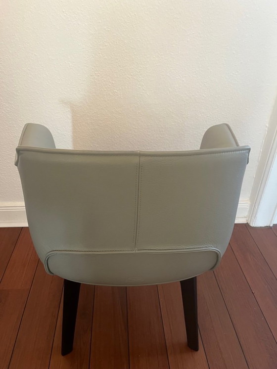 Image 1 of 4x Poltrona Frau / Archibald sedie girevoli in pelle sala da pranzo