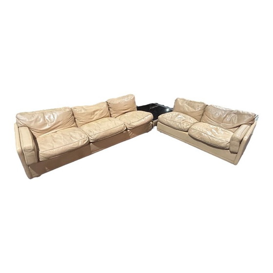 DIVANO MODULARE POLTRONA FRAU SOCRATES IN PELLE BEIGE – Divani modulari (photo 3 of 14)