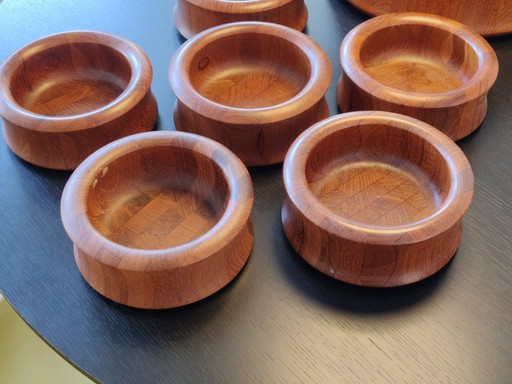 Digsmed Danimarca, set di ciotole per insalata, teak