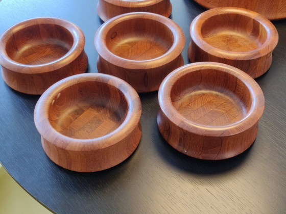 Image 1 of Digsmed Danimarca, set di ciotole per insalata, teak