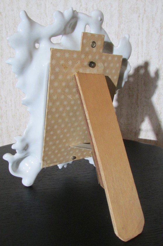 Image 1 of Lijst, mini tafelspiegel, Limoges porselein