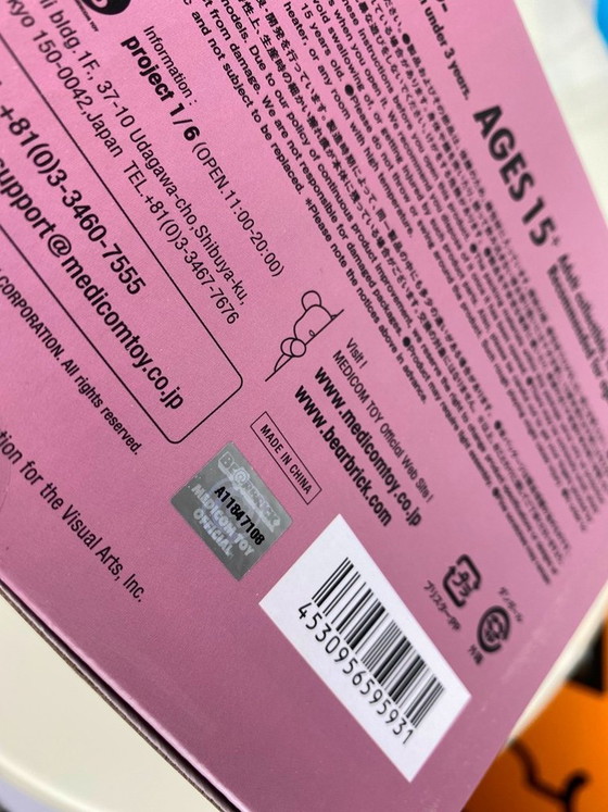 Image 1 of Bearbrick Andy Warhol Marilyn Monroe Version 400% + 100% MEDICOM Toys