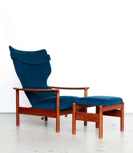 Rock Royal armchair with ottoman by Sven Ivar Dysthe for Arnestad Bruk