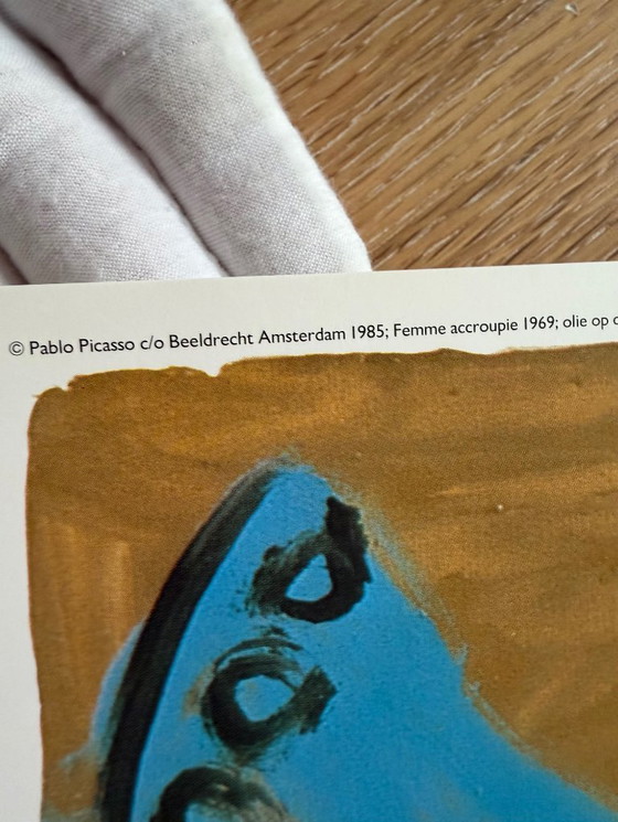 Image 1 of Pablo Picasso  (1881-1973), Femme accroupie 1969, copyright Pablo Picasso c/o Beeldrecht Amsterdam 1985, Printed in Holland