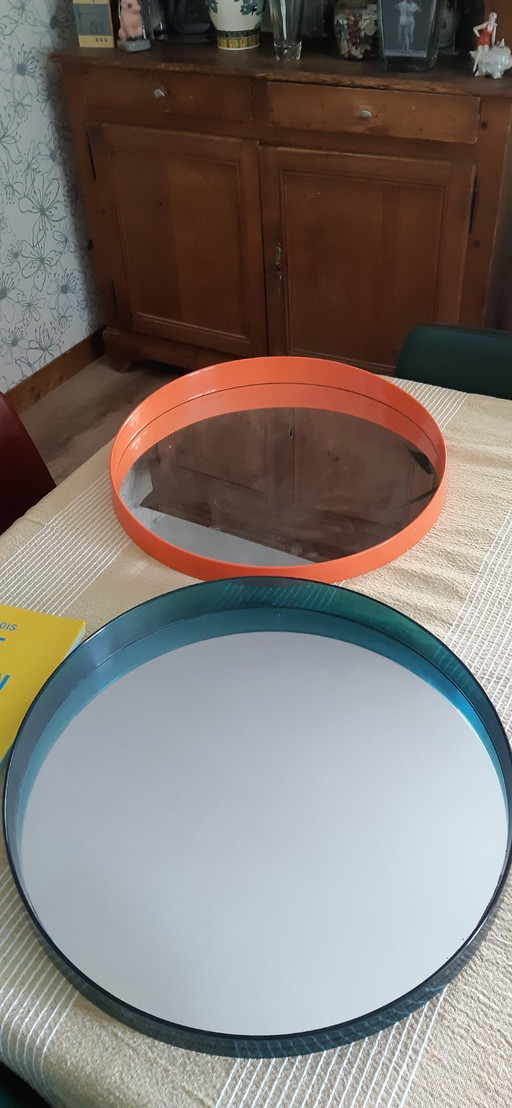 2 Spiegel Syla orange und blau