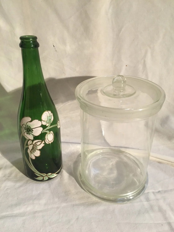 Vaso da confettura in vetro antico – Armadi contenitori, Cristallo, Vintage (photo 7 of 11)