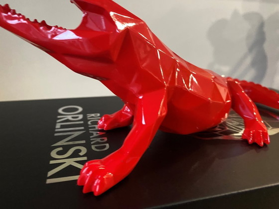 Image 1 of Crocodile CROCO Spirit Red edition by Richard Orlinski, new 2024