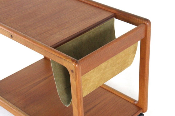 Image 1 of Vildbjerg mobelfabrik trolley with magazine holder, vintage Danish design