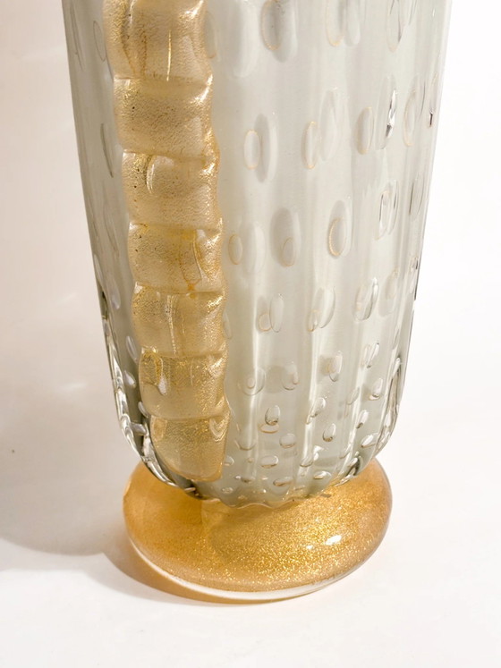 Murano Bullicante Glass Vase by Barovier & Toso, 1960s – Murano Glass (photo 9 of 16)