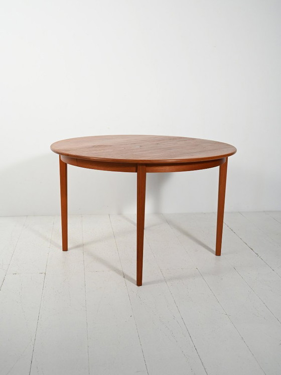 Image 1 of Round extendable teak table by Svante Skogh