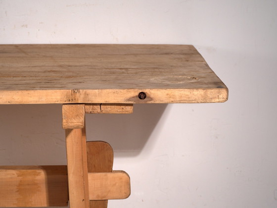 Antique Pine Refectory Dining Table, Central Europe, circa 1900, Rustic (photo 9 of 11)