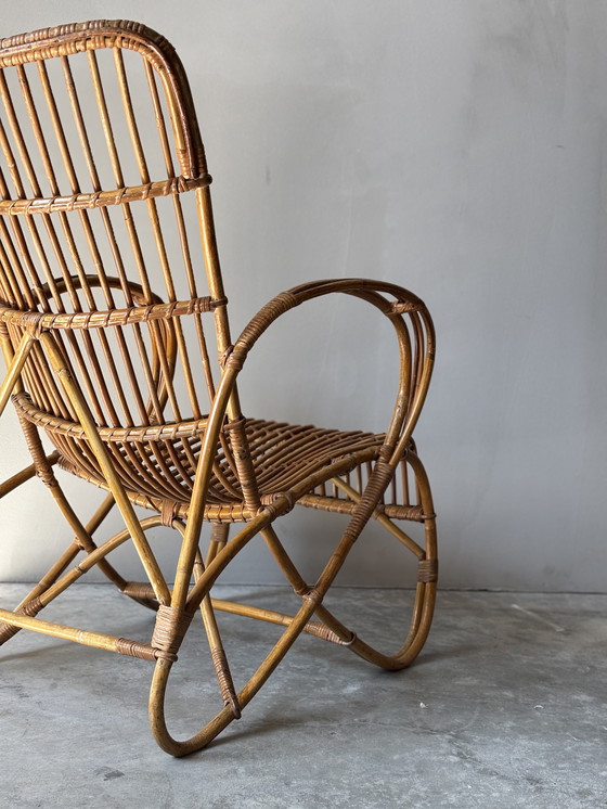 Image 1 of 2x Vintage rotan fauteuil