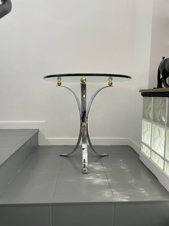 Image 1 of Spectacular original French Modernist design side table from the 1970s by Maison Jansen (France)