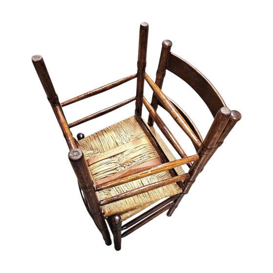 2 x Art Deco Rush Chair / Amsterdam School / Jac Levee / Mid-Century – Dining chairs (photo 8 of 21)