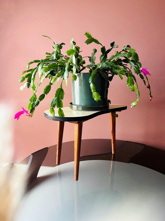 Small white vintage kidney table formica – Plant table, Other (photo 5 of 5)