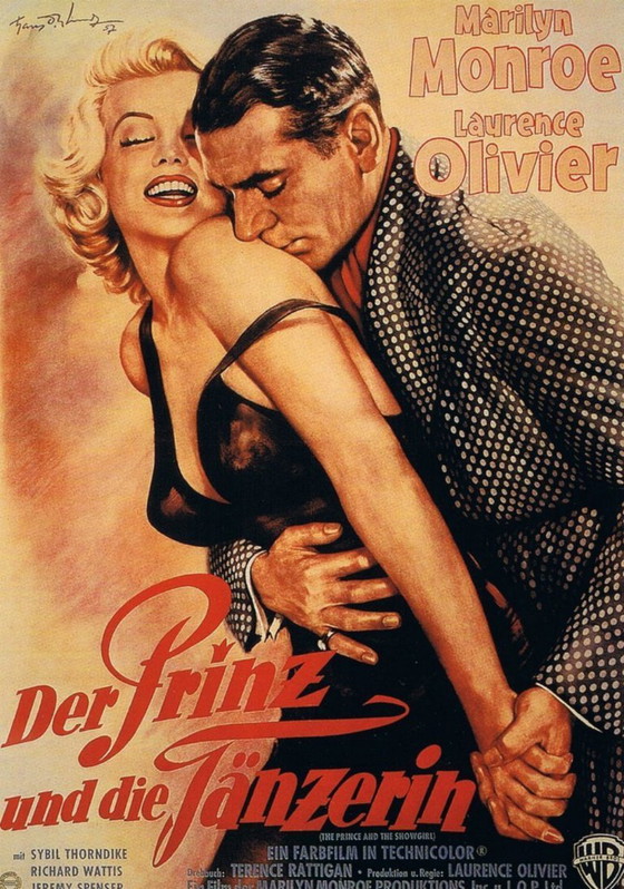 Original deutsches Kinoplakat „Der Prinz und die Tänzerin“ (1957) – Posters, Aluminium (photo 5 of 5)