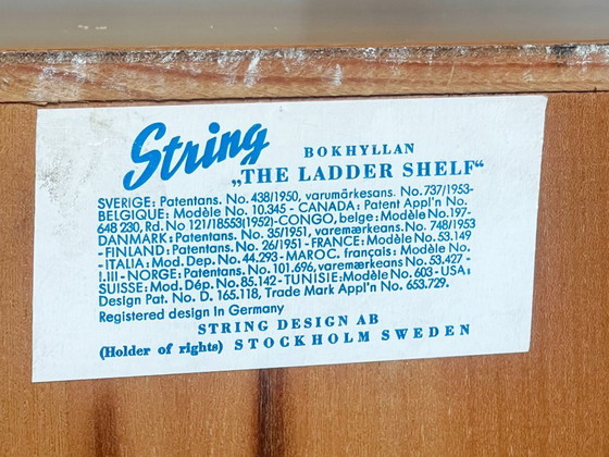 Image 1 of Mid Century Original Nisse & Kajsa Strinning String Shelving Unit, Sweden
