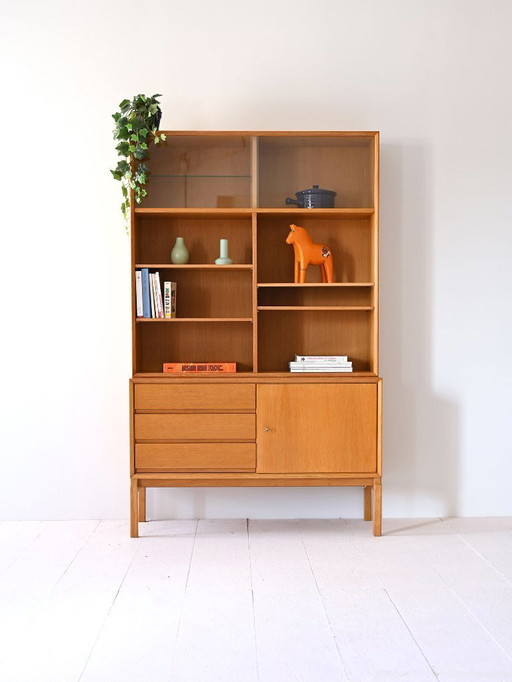 1960s Oak Bookcase by H. W. Grabinski