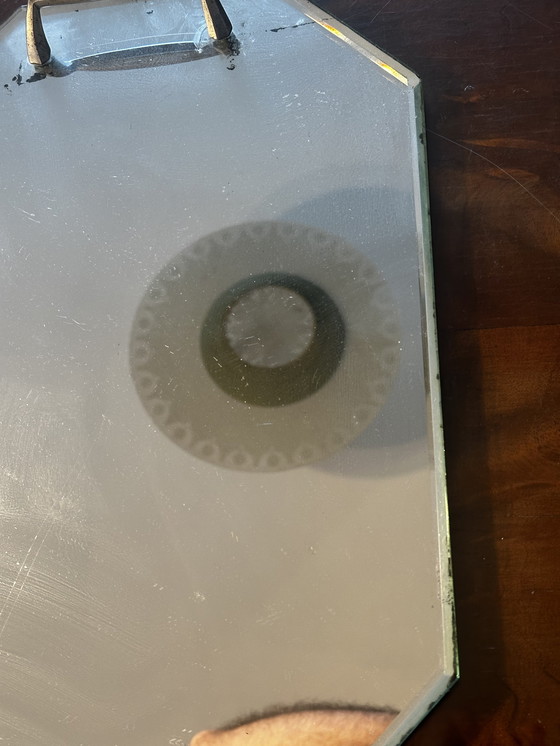 Image 1 of Art Deco Tablett mit abgeschrägtem Spiegel, ca. 1920–1930