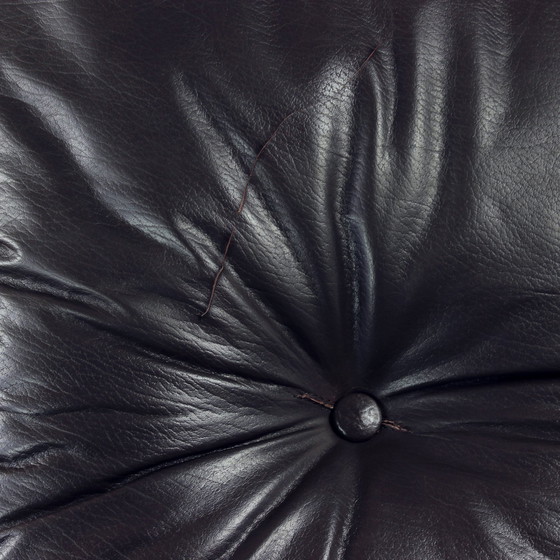 Image 1 of Sofá de dos plazas de nogal y cuero de Boris Hála para Ton, 1986