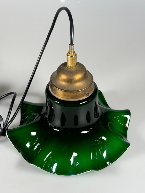 Lampada da soffitto Peill & Putzler Germania, anni '60/'70, in vetro, design Space Age. – Plafoniere, Metal (photo 9 of 13)