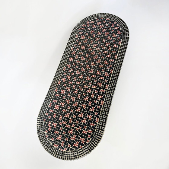 Image 1 of Vintage 1960s mid-century mosaic coffee table