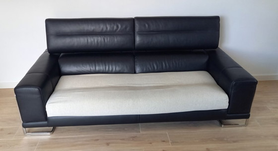 Image 1 of Sofá de 3 plazas de cuero Roche Bobois.