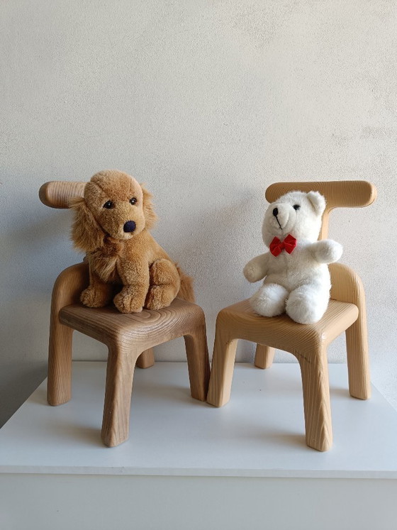 Een paar vintage Italiaanse kinderstoelen – Canova & Eurotoys, jaren 70/80 – Hockers en poefs, Plastic (photo 10 of 11)