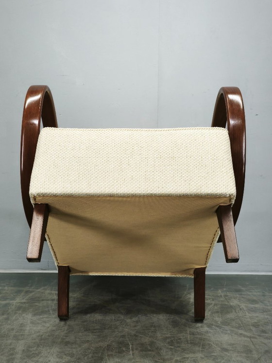 Image 1 of Fauteuil Art Déco Jindřich Halabala en bois courbé, Tchécoslovaquie 1940