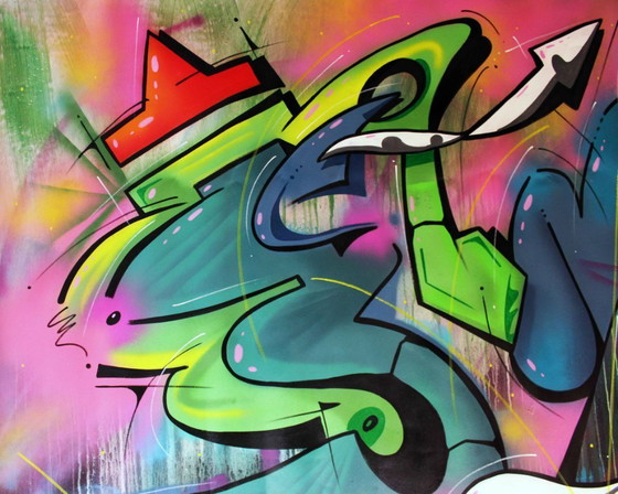 Image 1 of Originalgemälde von Saname – „100 Titel 88“ – Street Art – 107 x 117 cm